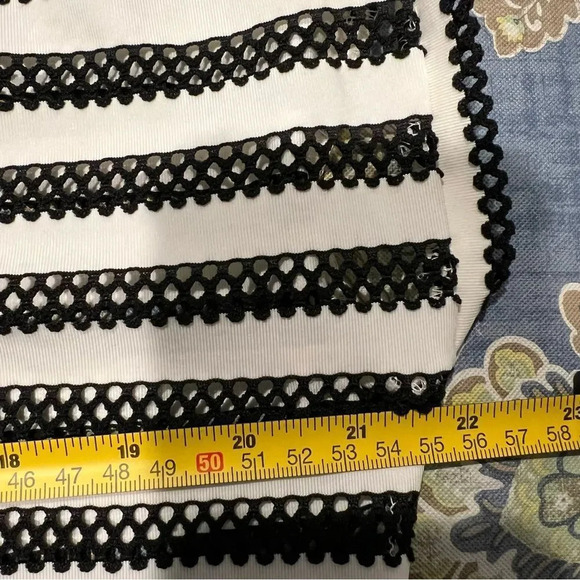 Calvin Klein Swimsuit Top Cover Up Size Medium Black Stripe Drawstring Waist - Picture 8 of 9